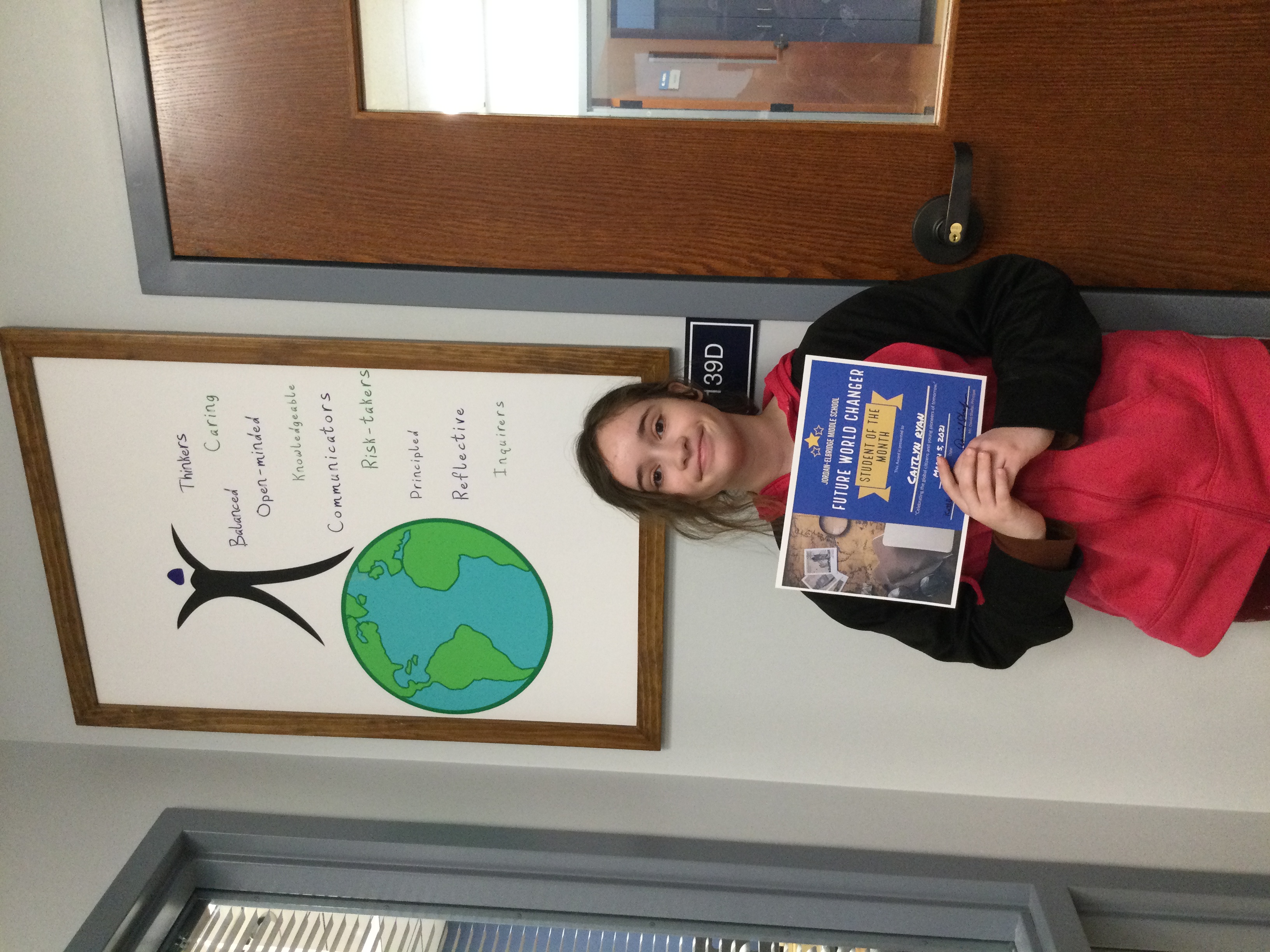 7th grader Caitlyn Ryan wins 'Future World Changer' award