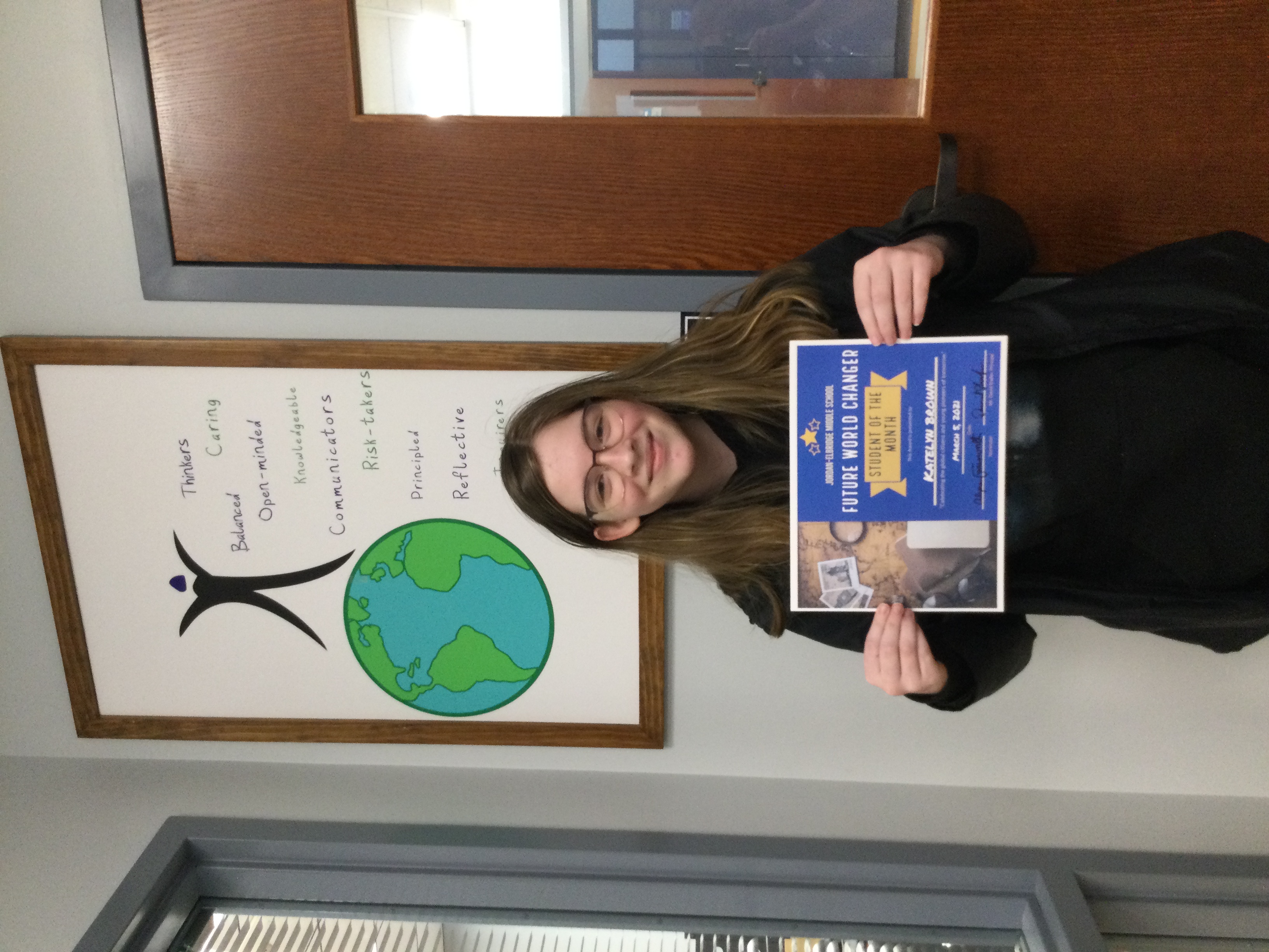 8th grader Katelyn Brown wins 'Future World Changer' award