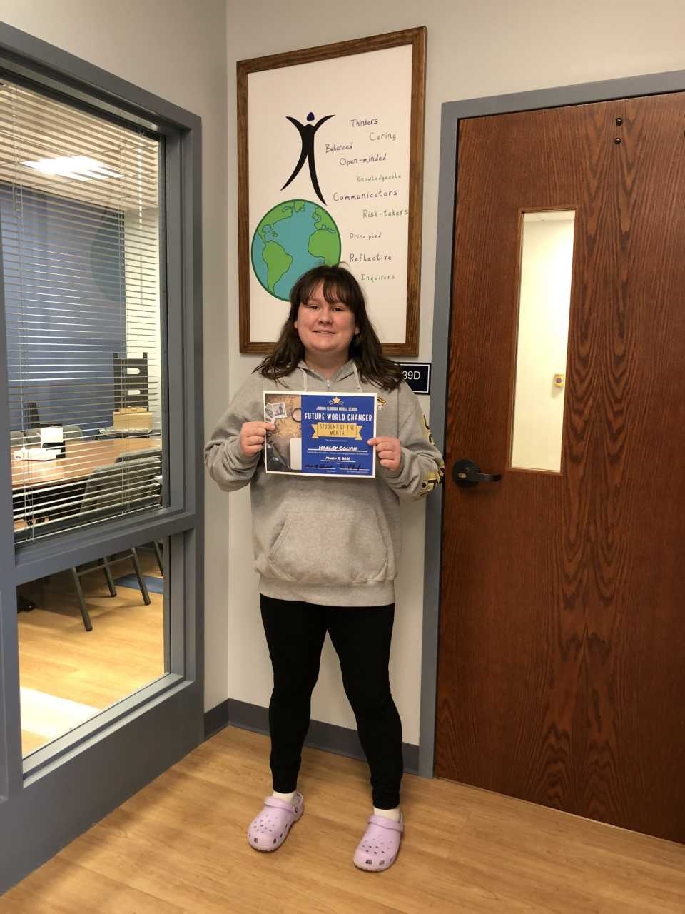 6th grader Harley Colvin wins 'Future World Changer' award