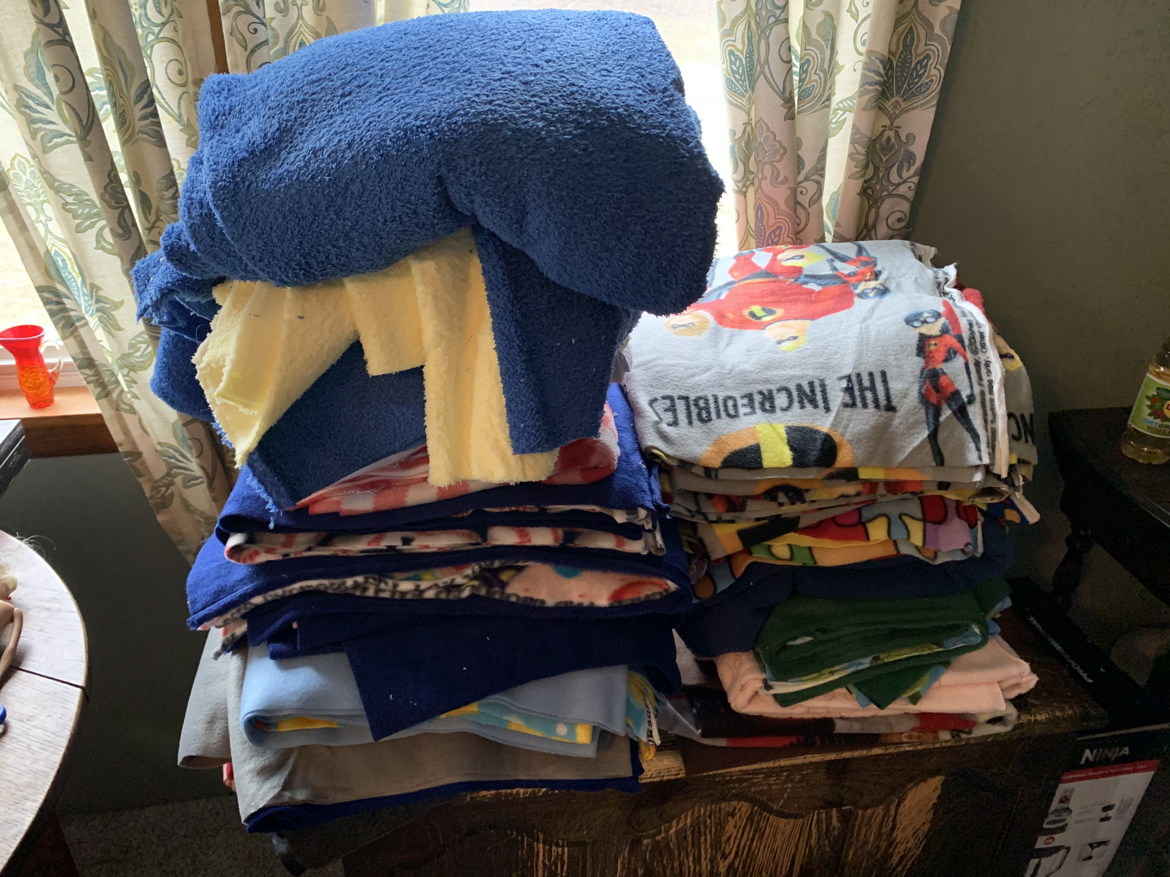 JE Senior collects fleece to cut into blankets for Upstate Golisano Children's hospital patients