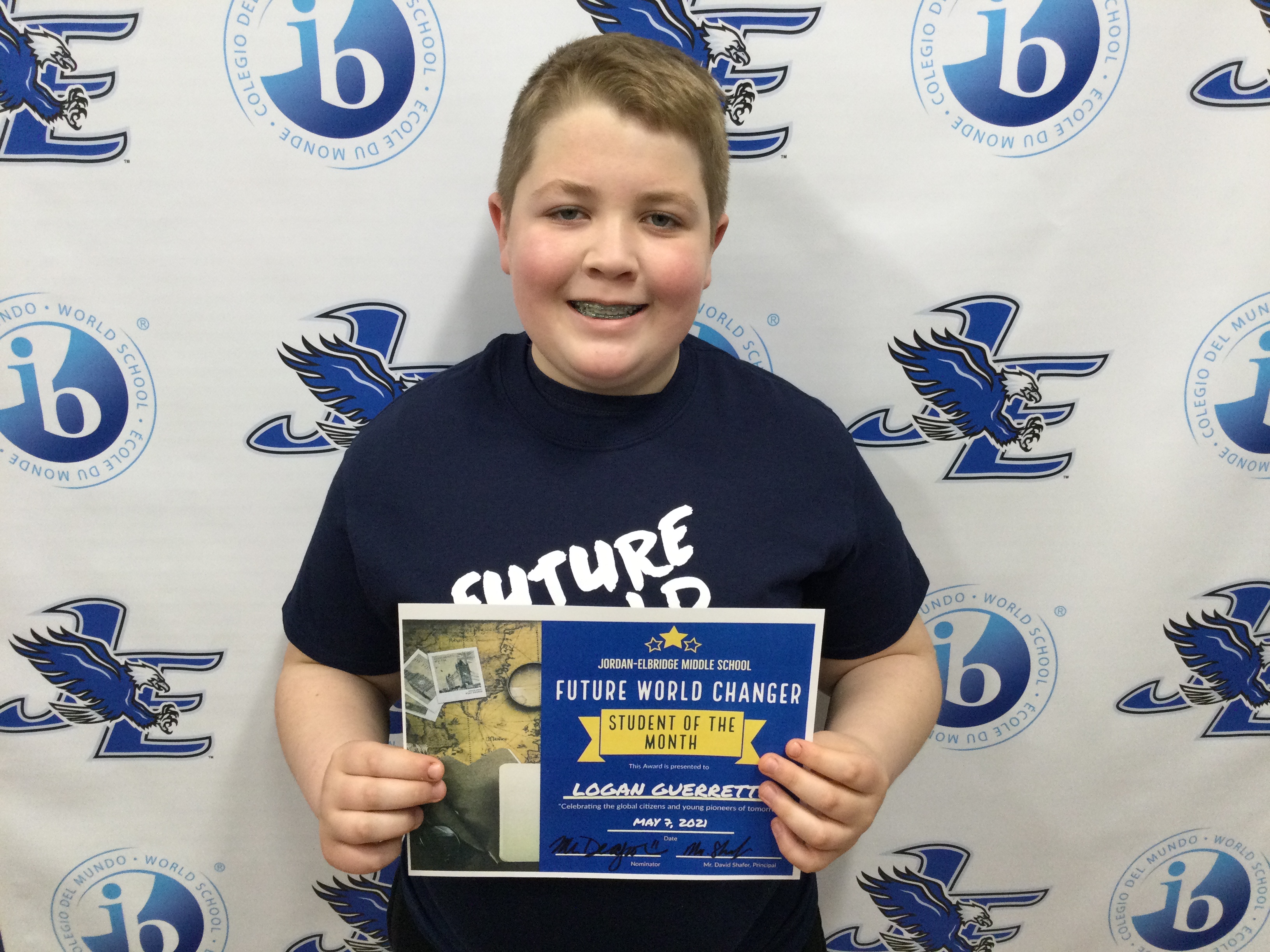 Logan Guerrette is recognized as an April 'Future World Changer'