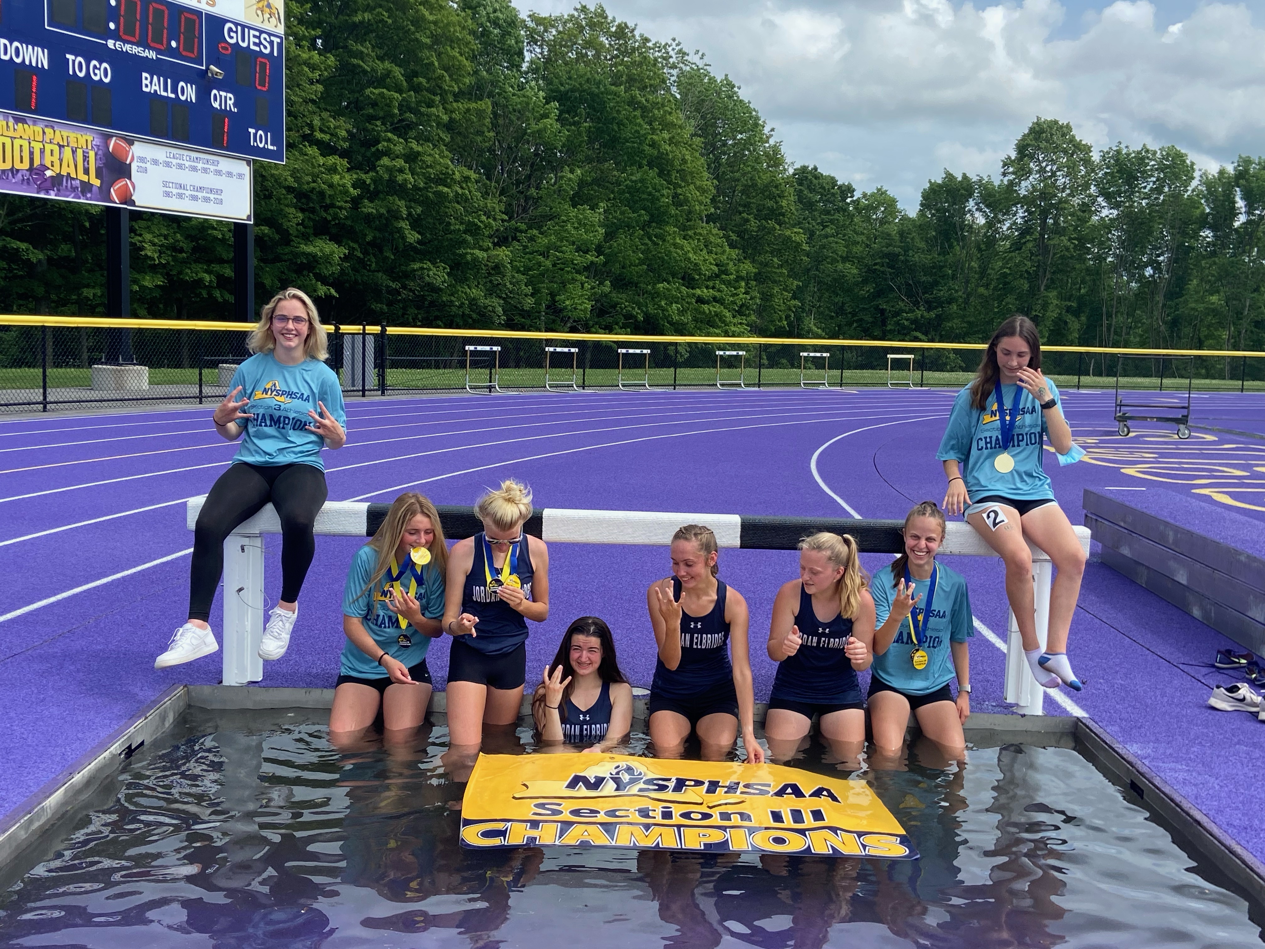 JE girls varsity track team takes home the section title