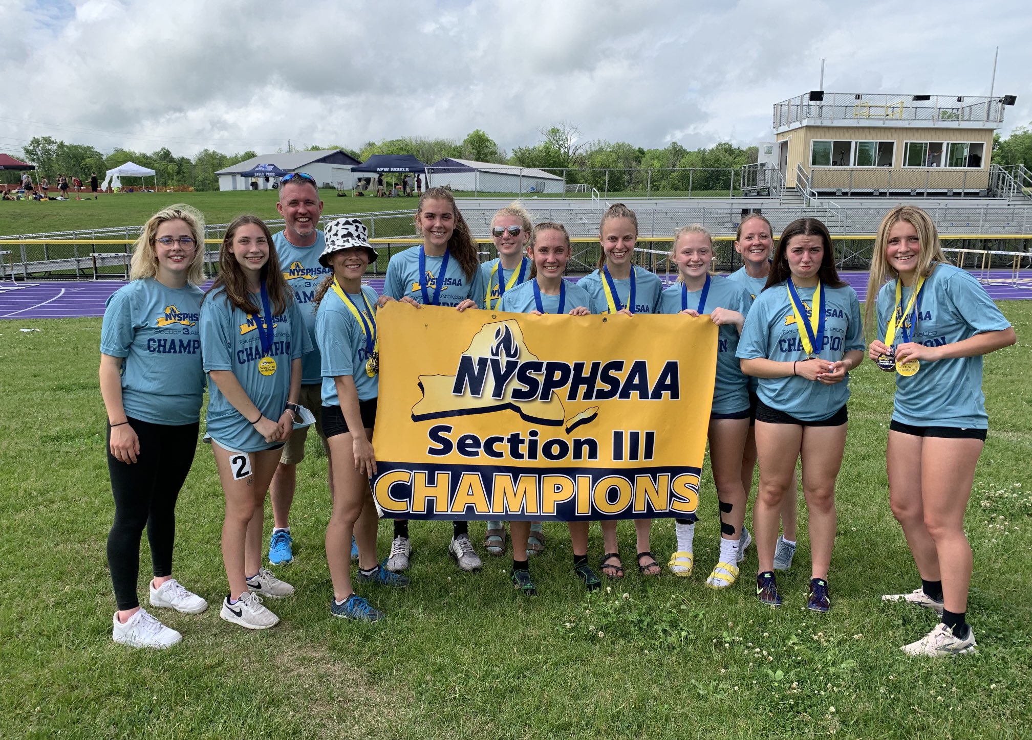 JE girls varsity track team takes home the section title