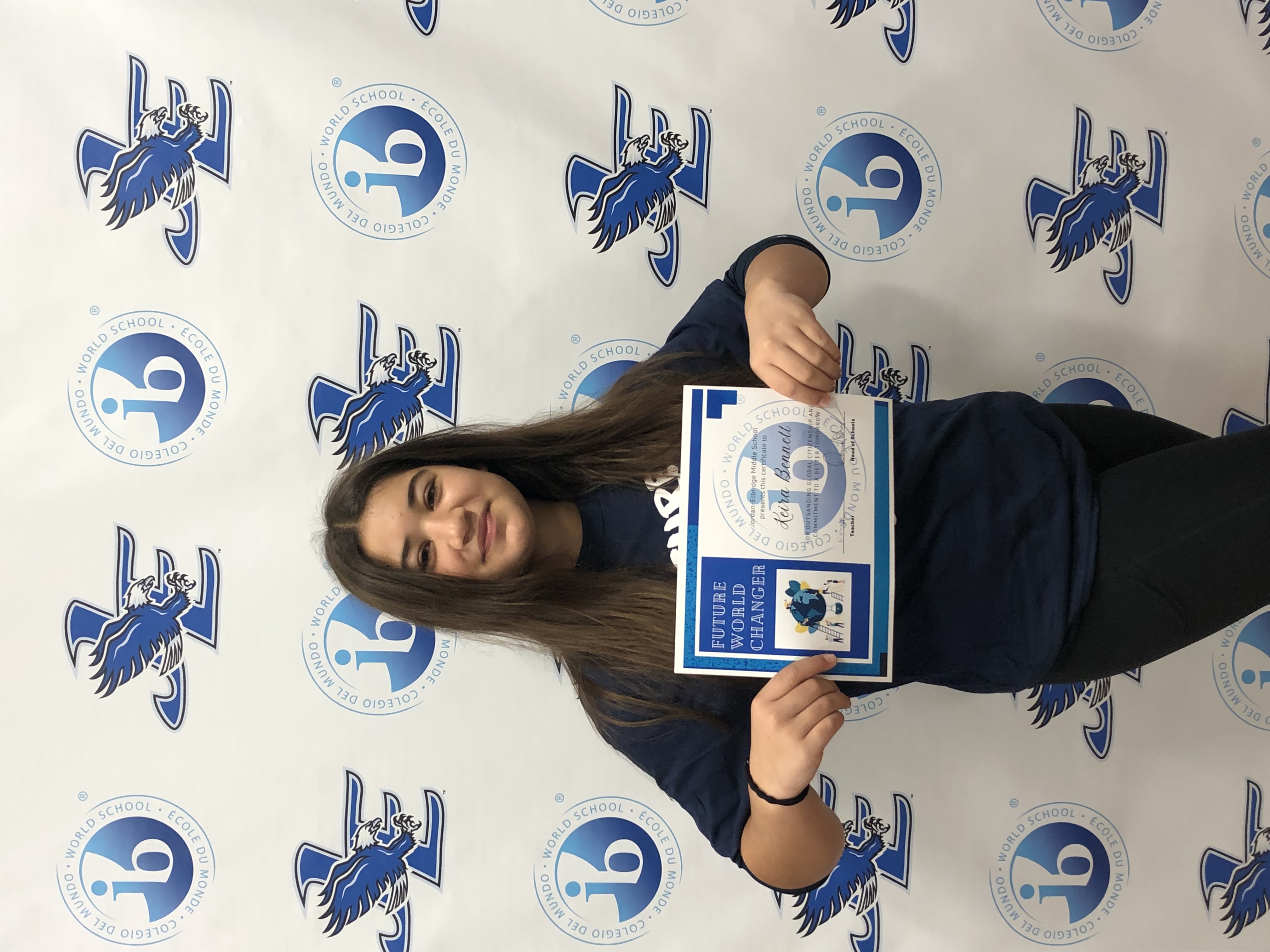 Keira Bennett is honored as one of September's Future World Changers