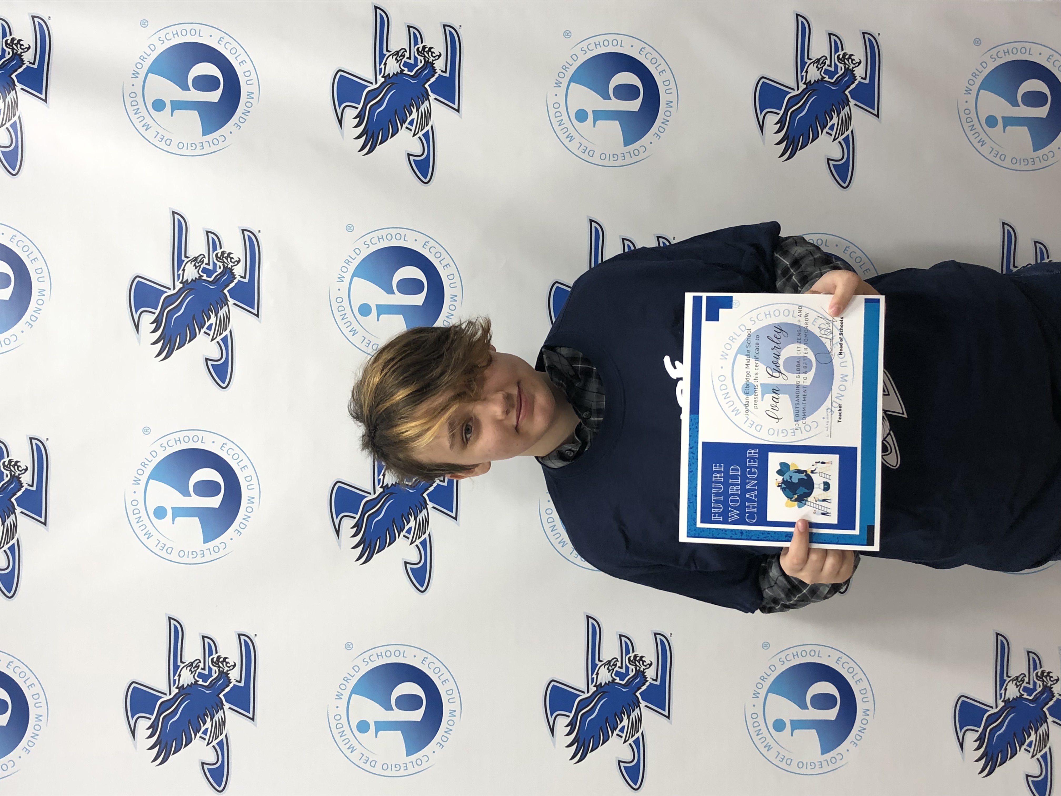 Ivan Gourley is honored as one of September's Future World Changers