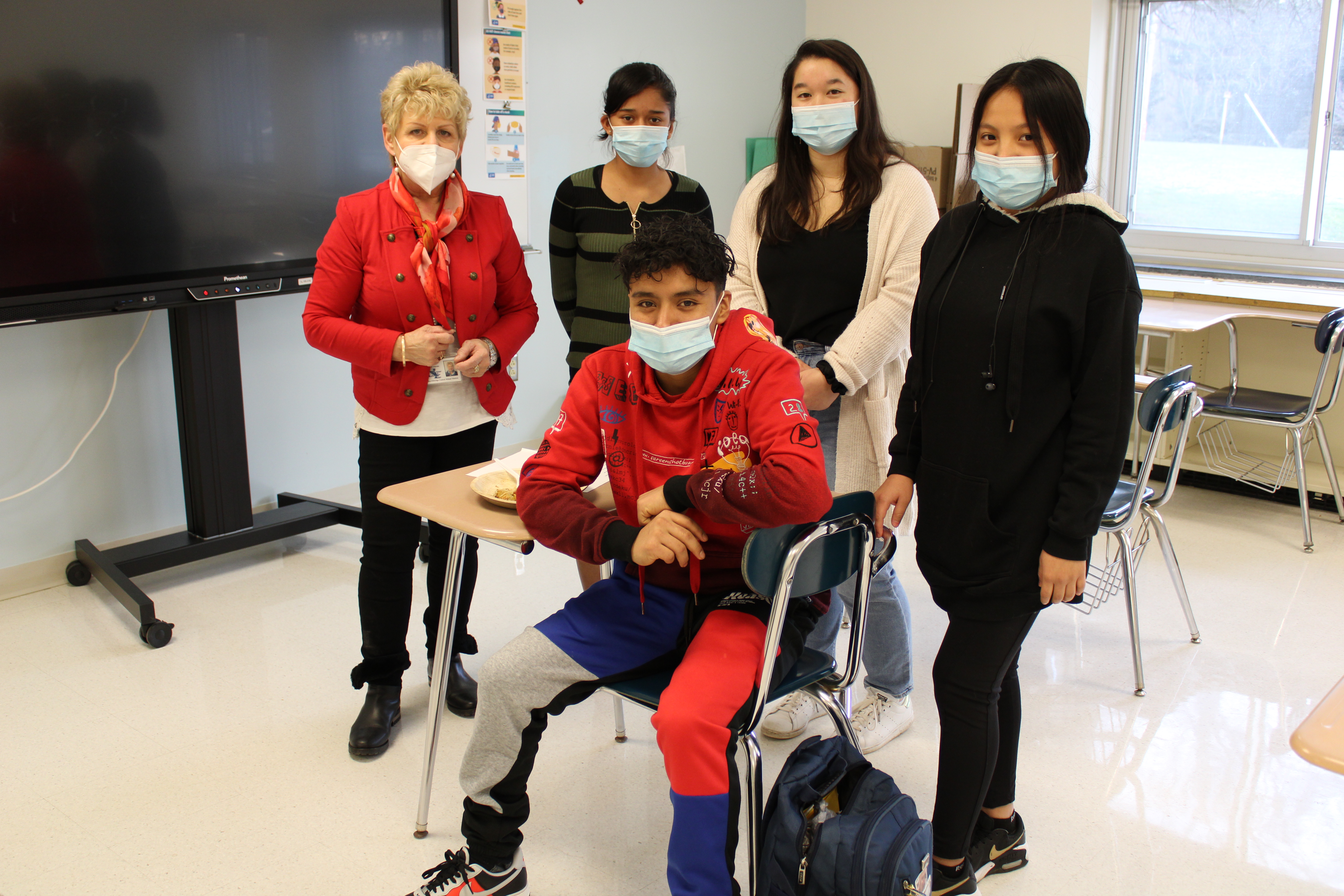 JEHS ELL classmates prepare their favorite foods to share