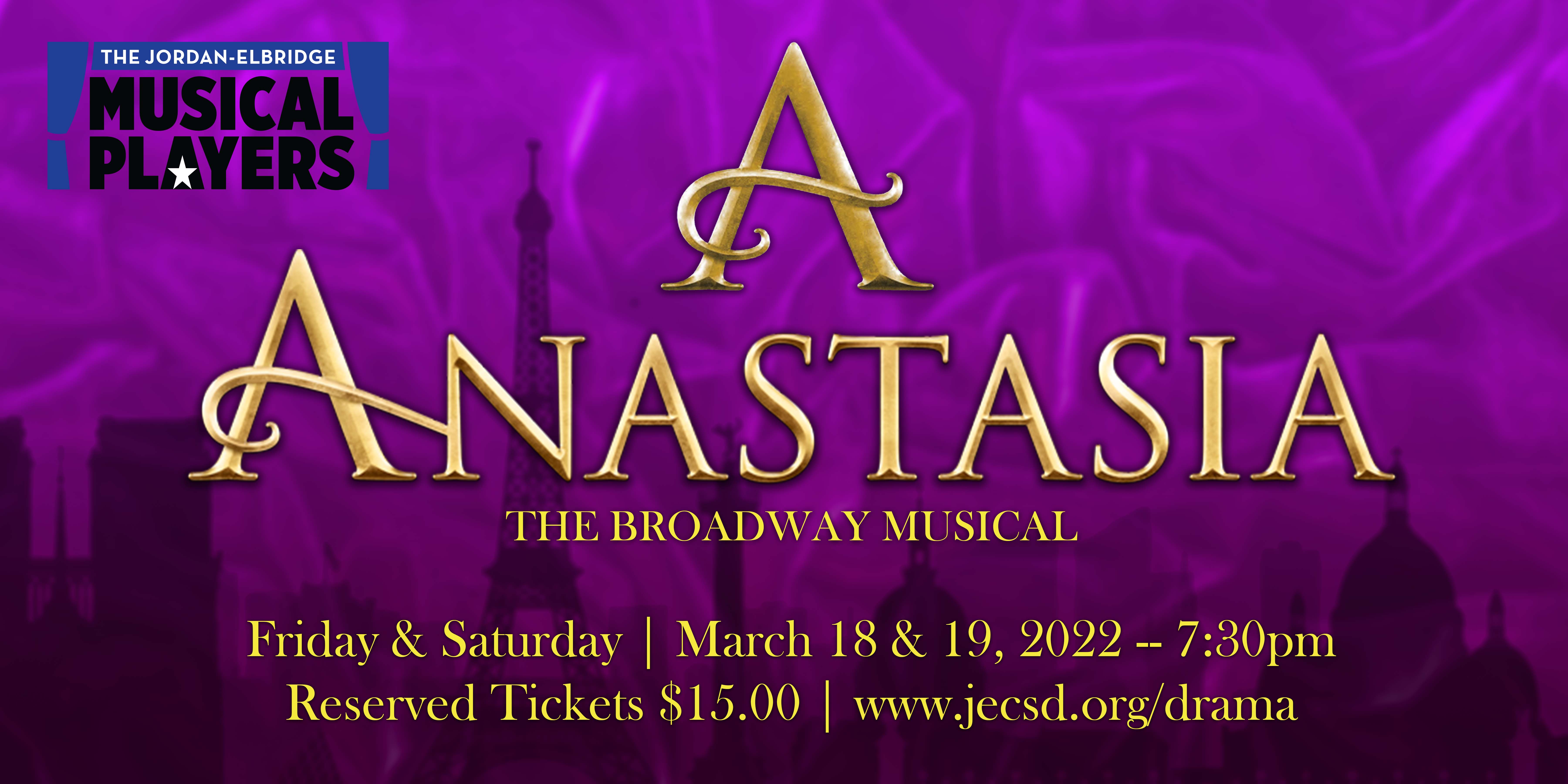JEHS will put on 'Anastasia the Musical' on March 18th and 19th at 7:30 p.m.