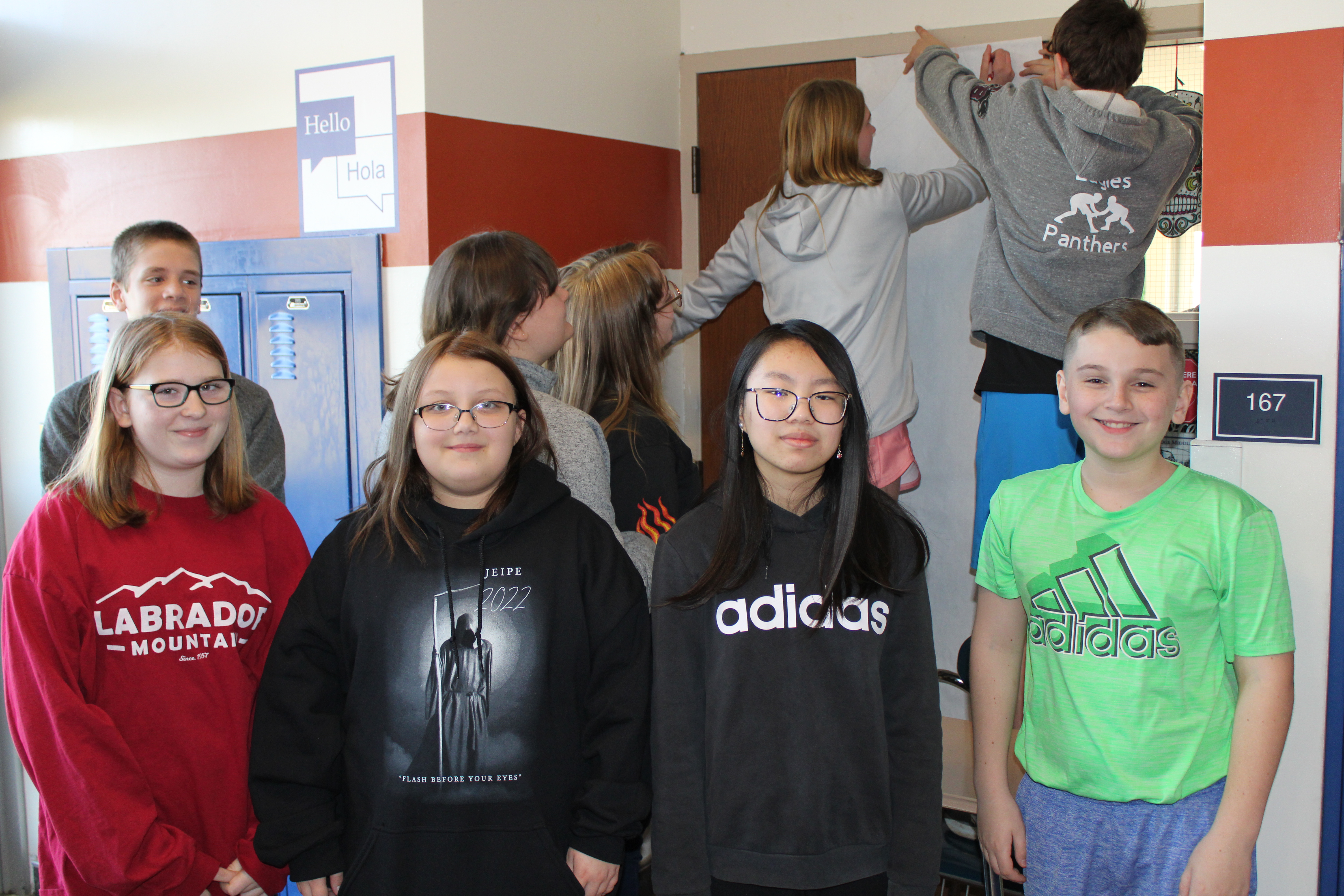 JEMS students decorate homeroom doors for March Madness