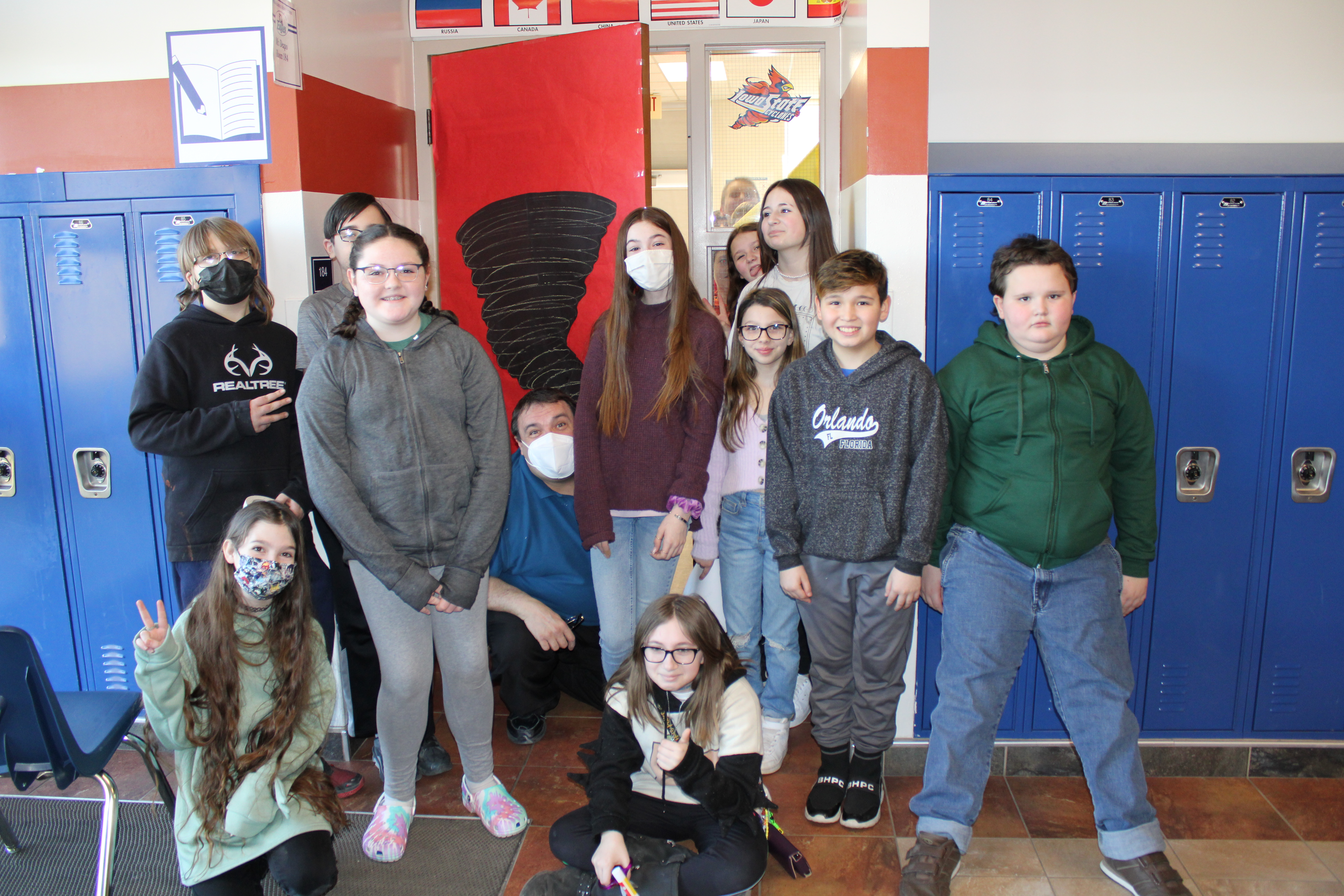 JEMS students decorate homeroom doors for March Madness