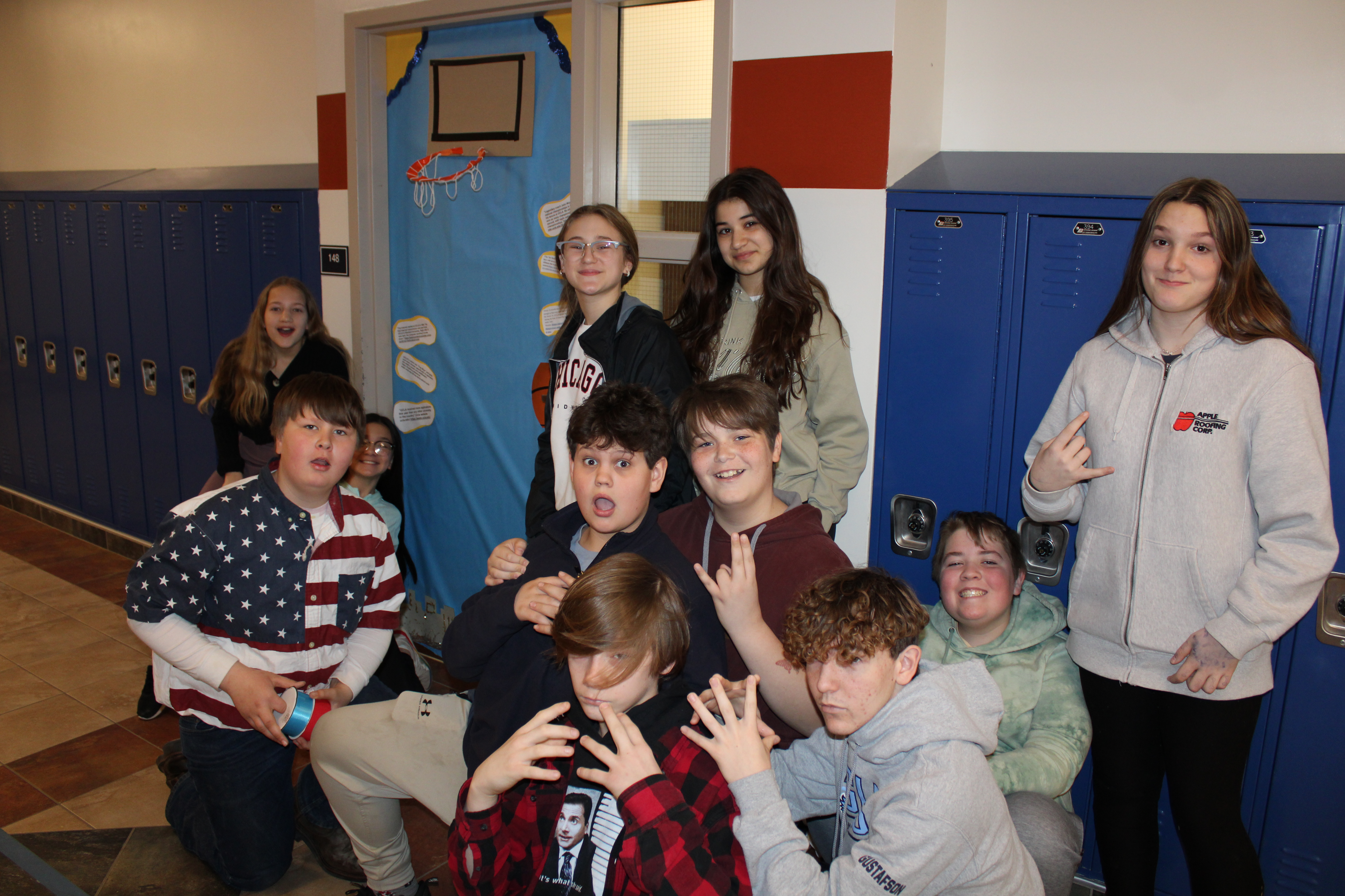JEMS students decorate homeroom doors for March Madness