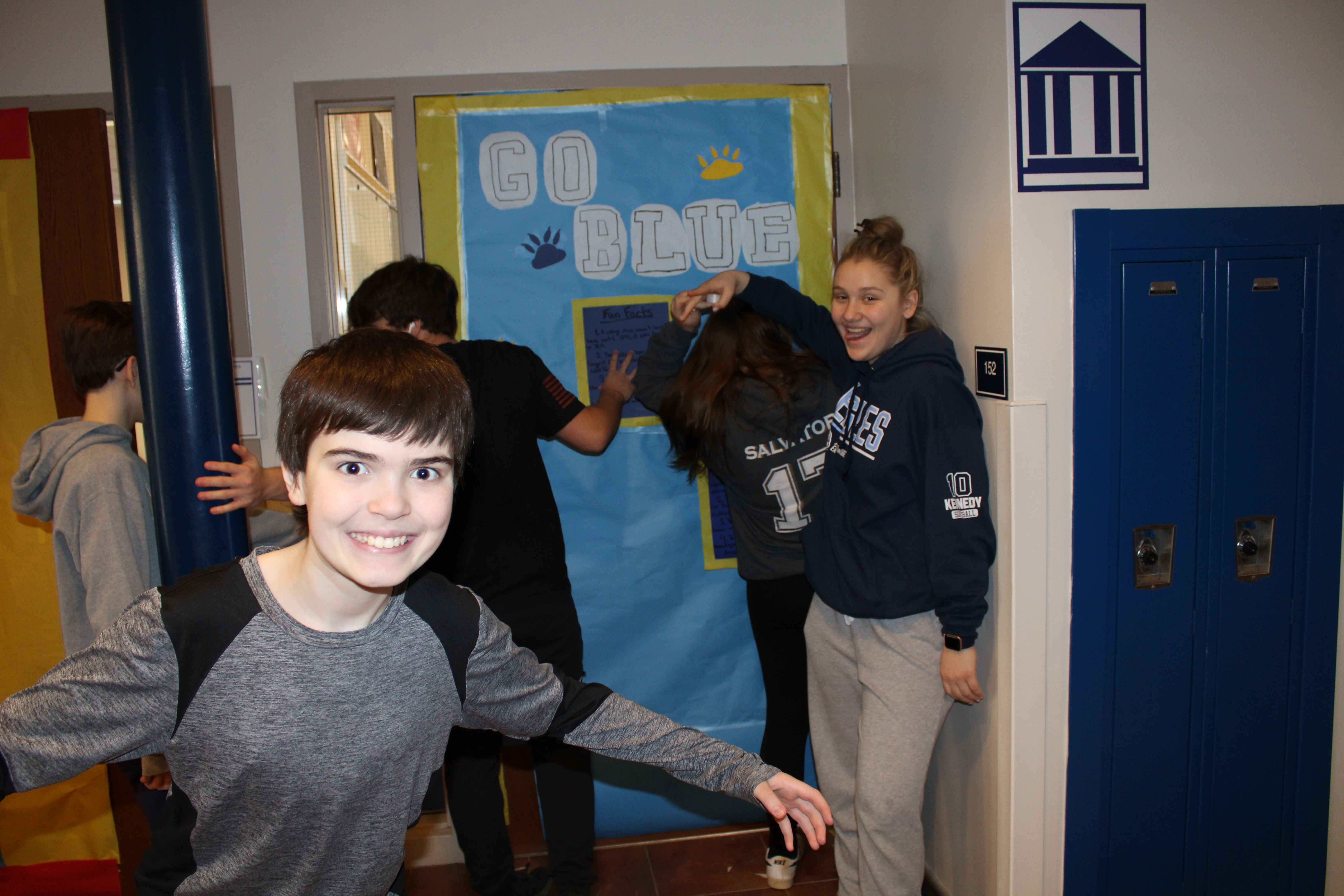 JEMS students decorate homeroom doors for March Madness