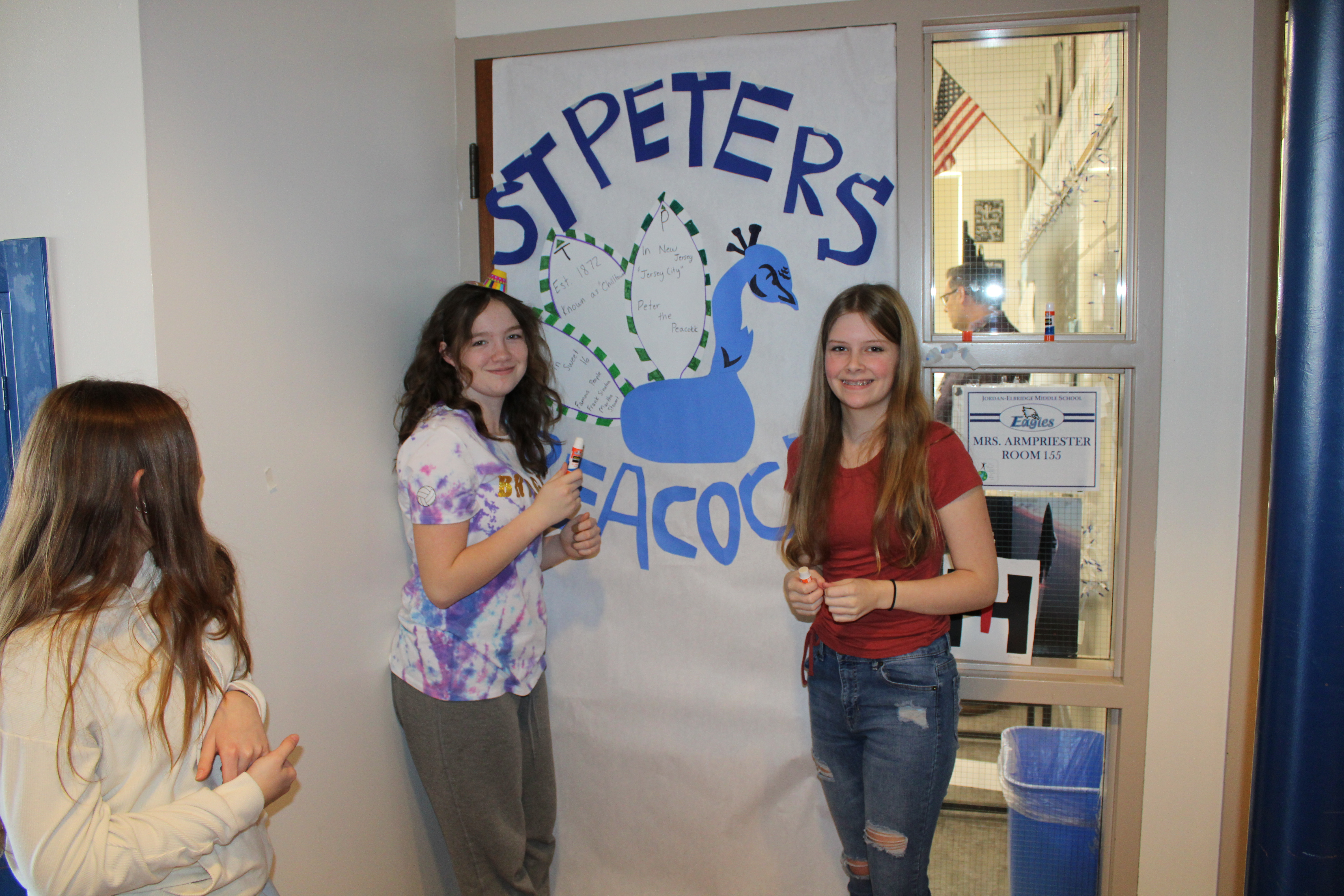 JEMS students decorate homeroom doors for March Madness