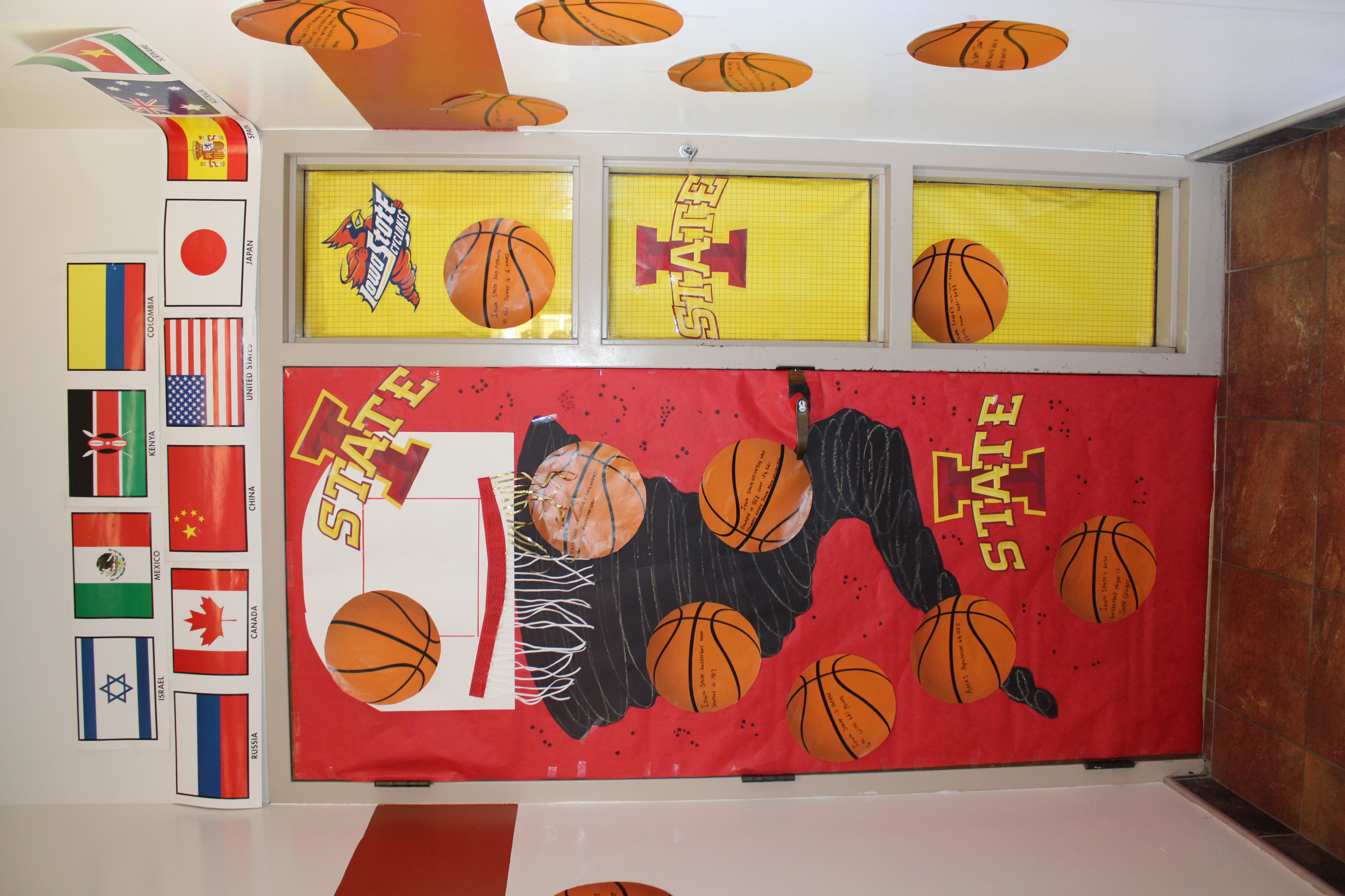 JEMS students decorate homeroom doors for March Madness