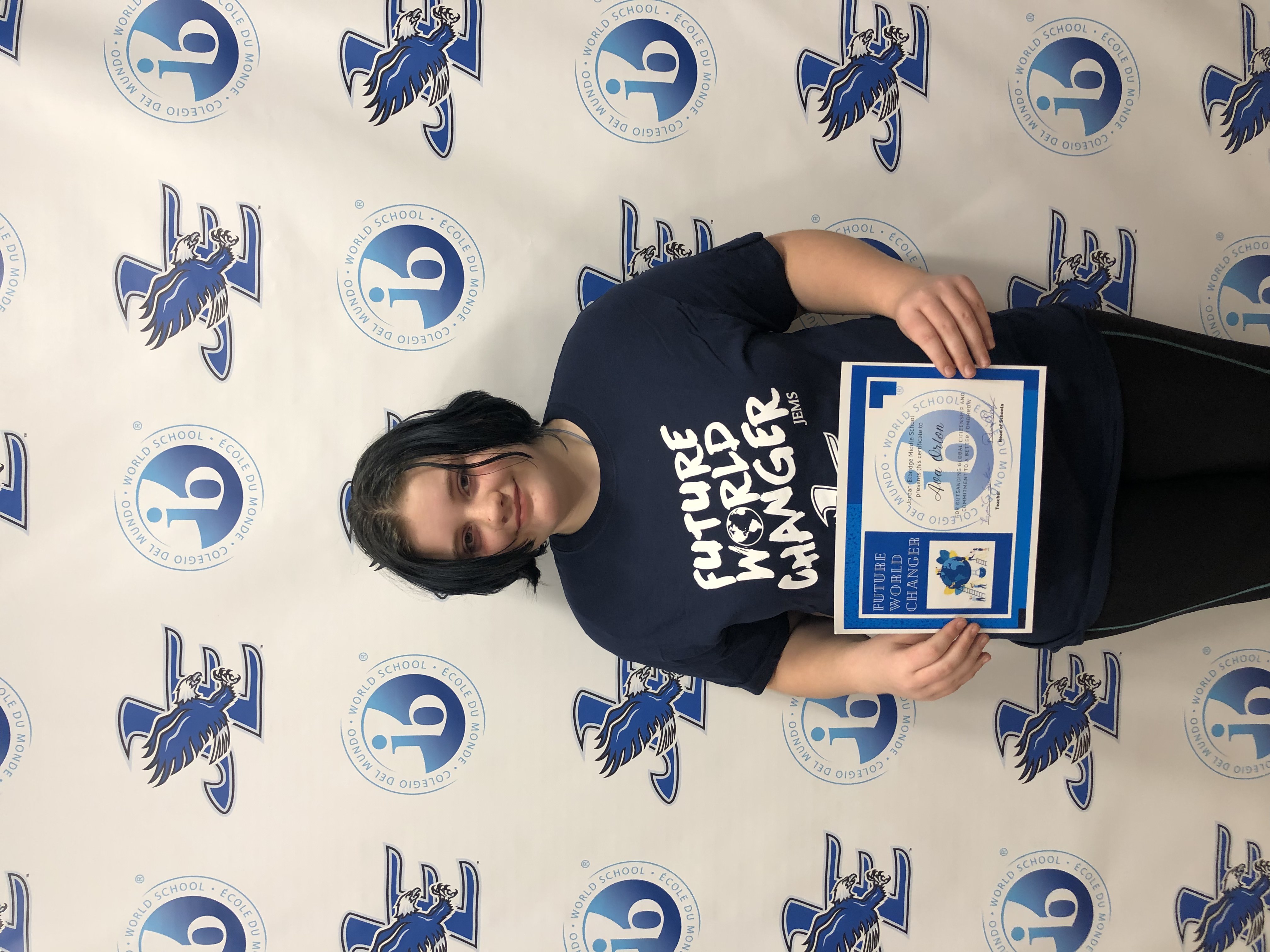 Ava Orton is chosen as a 'Future World Changer' by art teachers