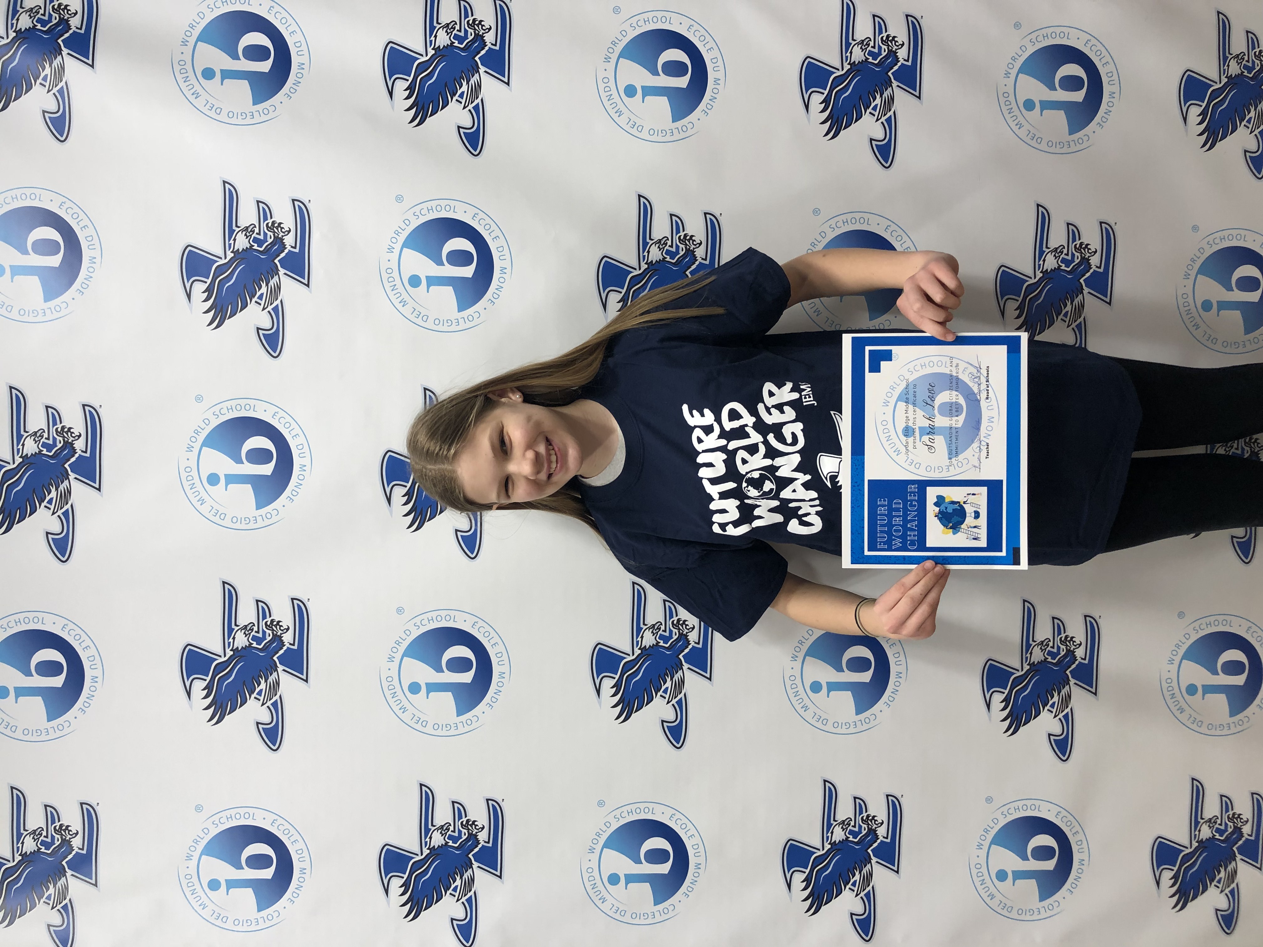 Sarah Love is chosen as a 'Future World Changer' by art teachers