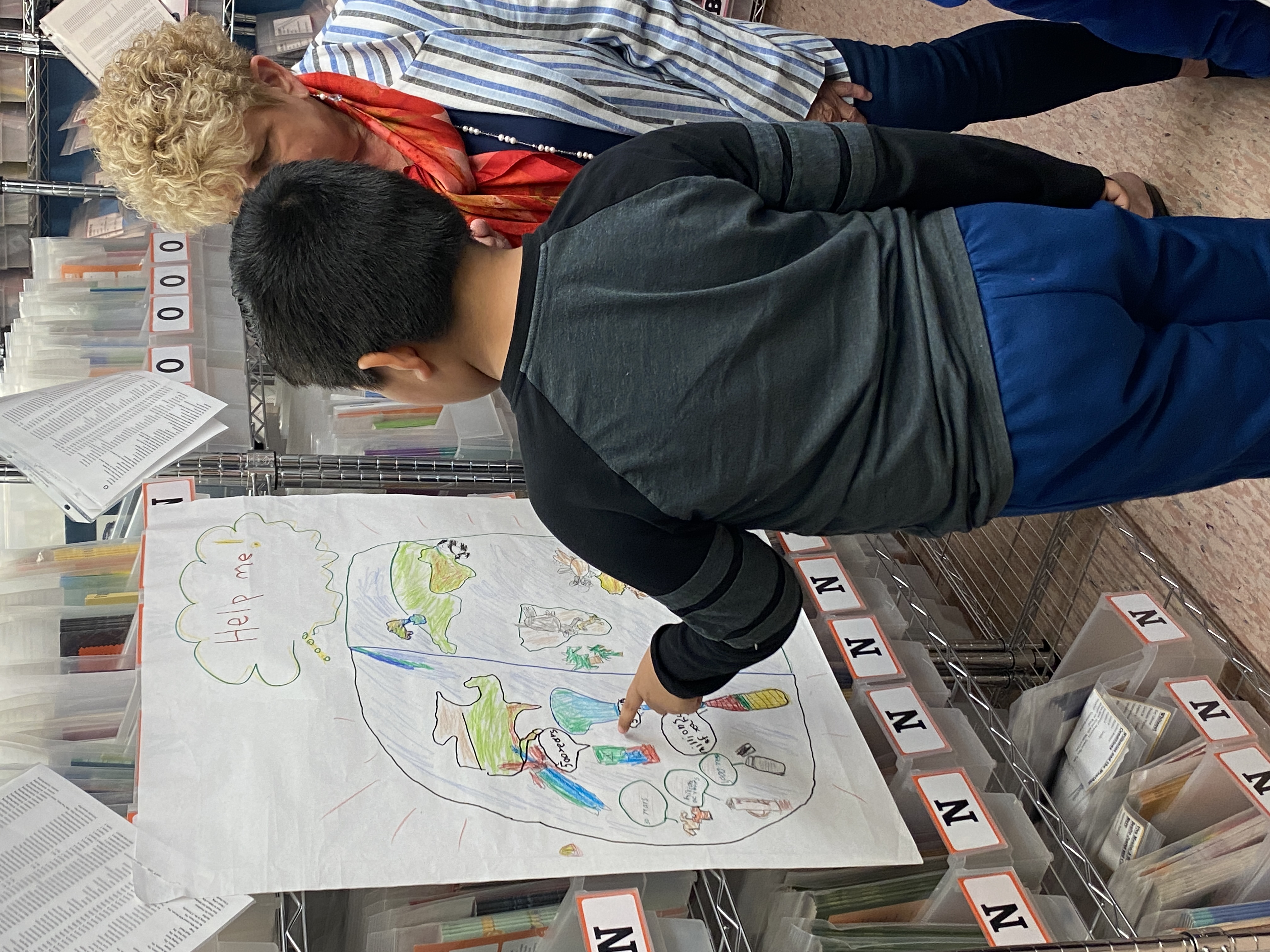 First graders learn about the environment and pollution