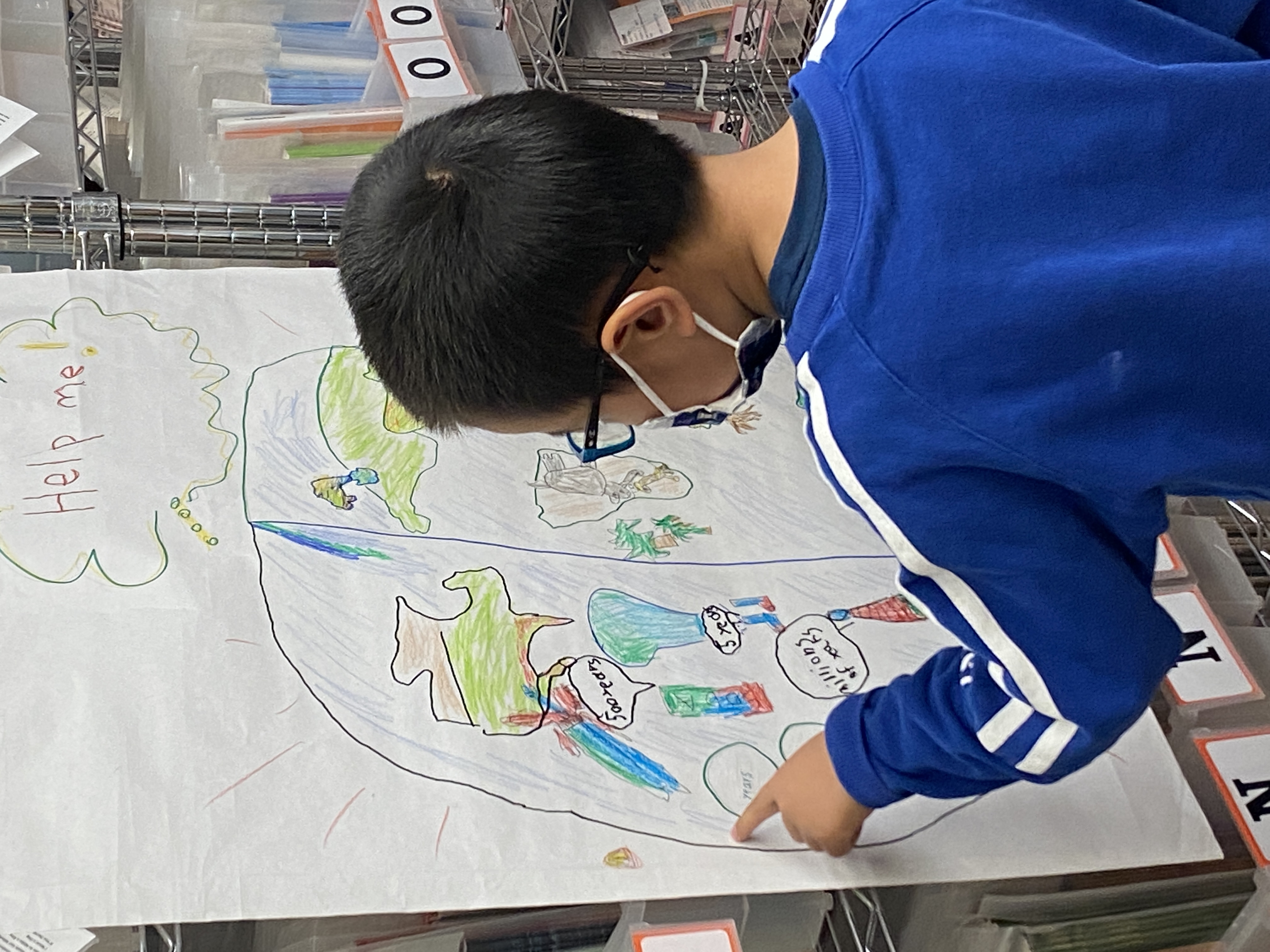 First graders learn about the environment and pollution