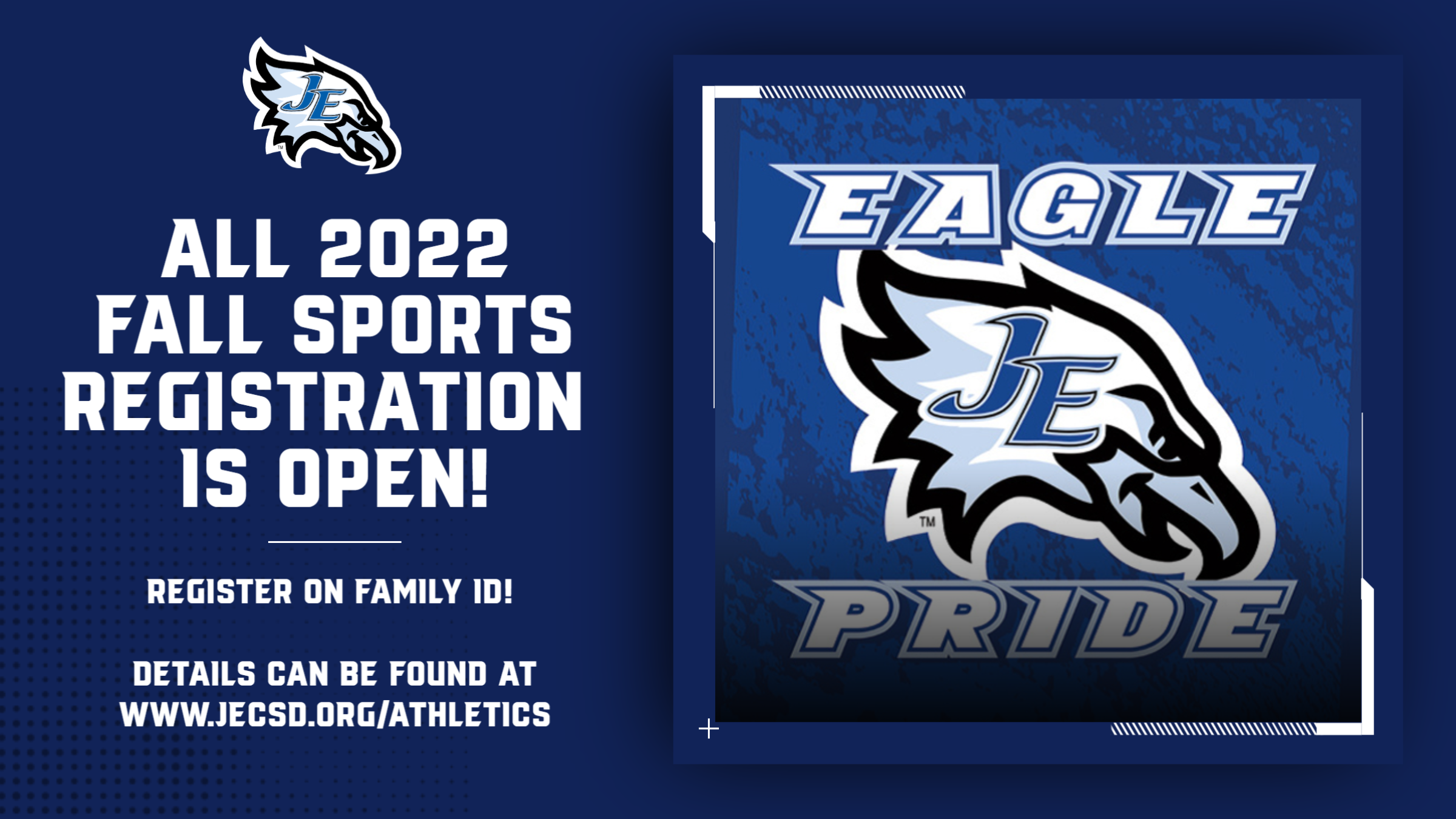 Registration for all 2022 fall sports is now open