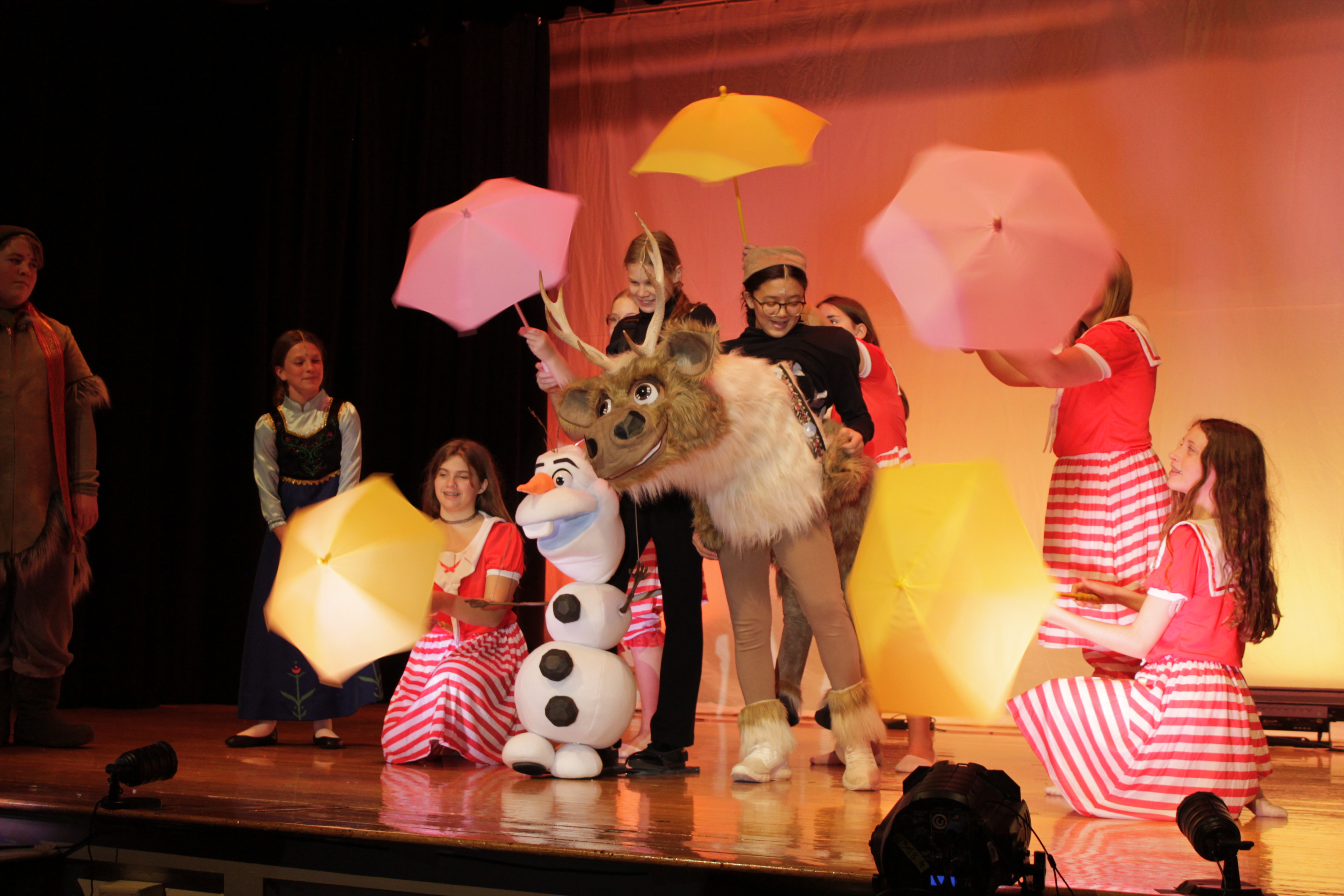 JEMS students hold a dress rehearsal for Frozen, Jr.