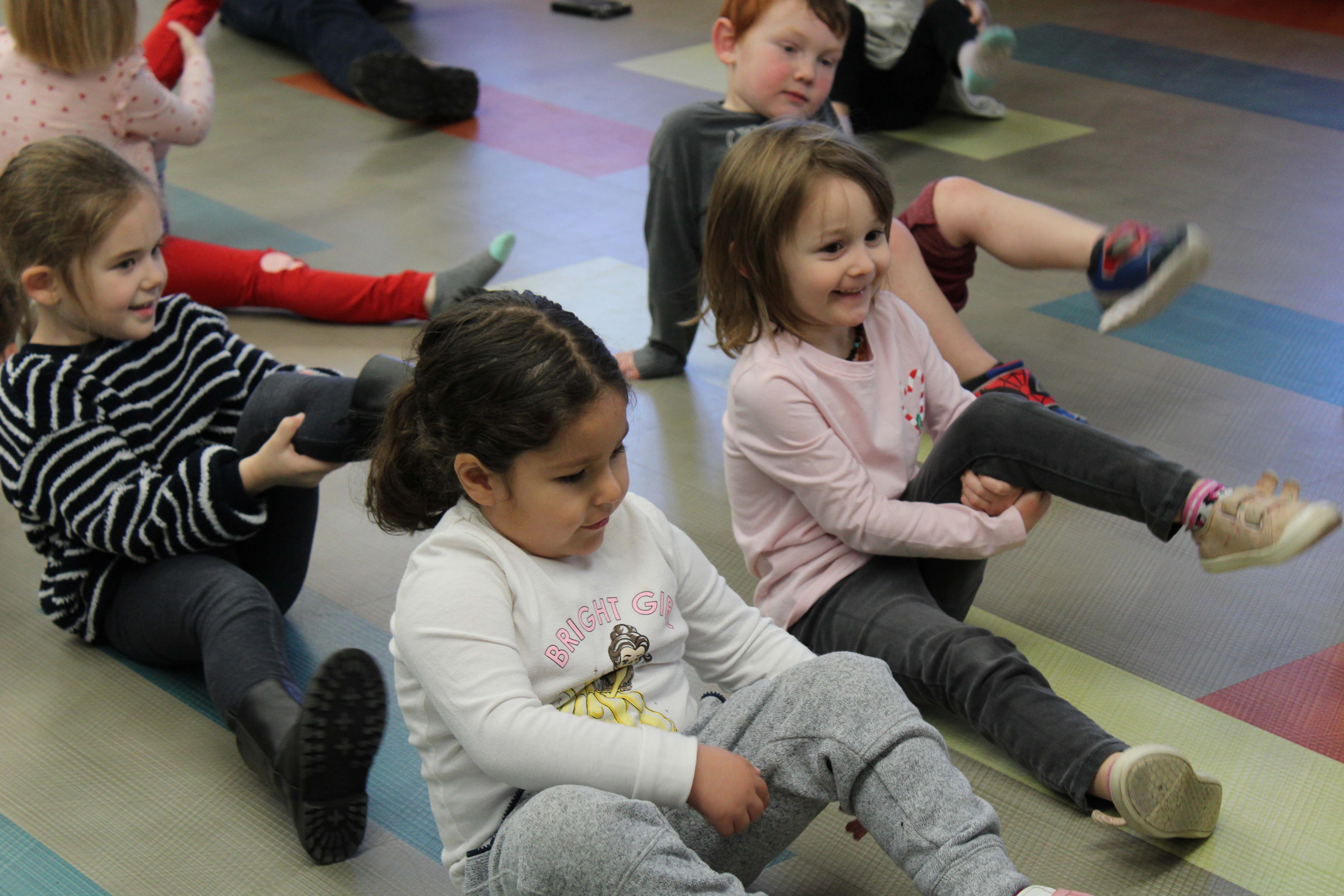 3YP and 4YP students practice yoga in class once a month