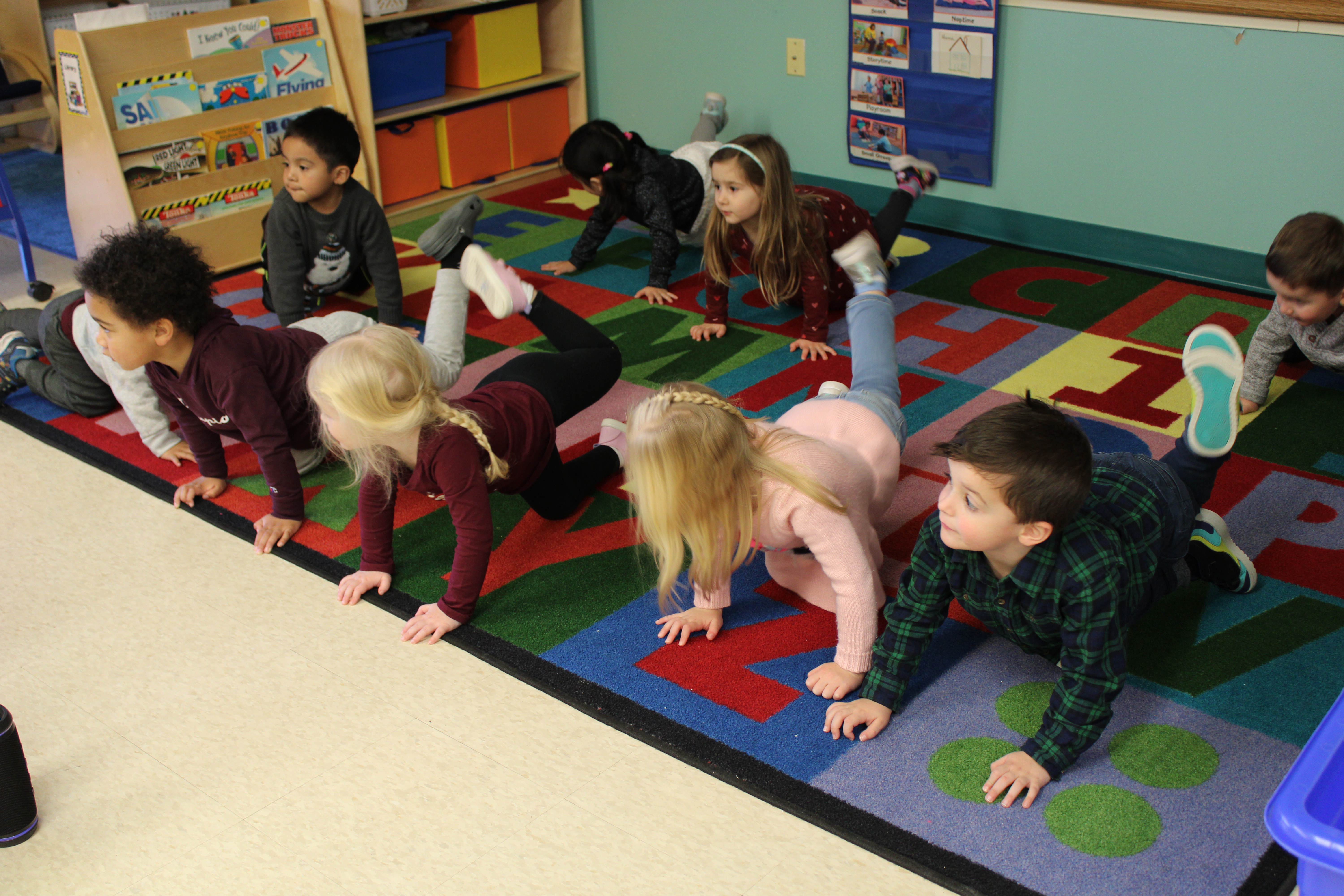 3YP and 4YP students practice yoga in class once a month