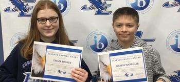 Three students awarded during Be IB Day for being reflective