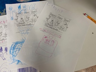ELL students work on New Year's Resolution projects