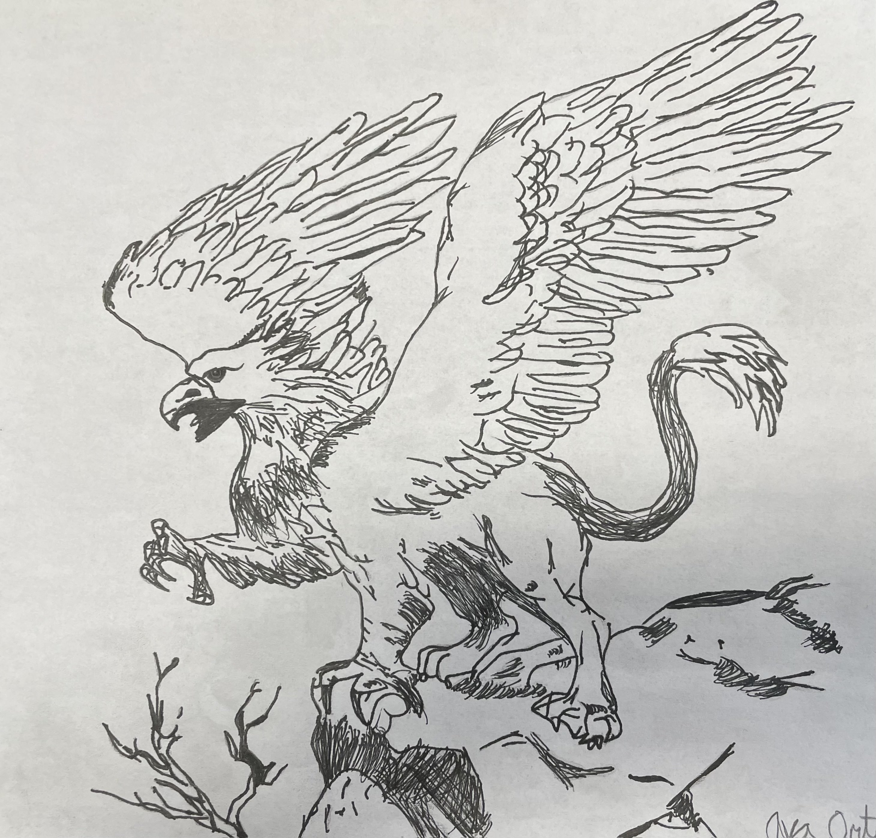 Ava Orton's drawing is one piece of art on display at this year's Three Lakes Sampler