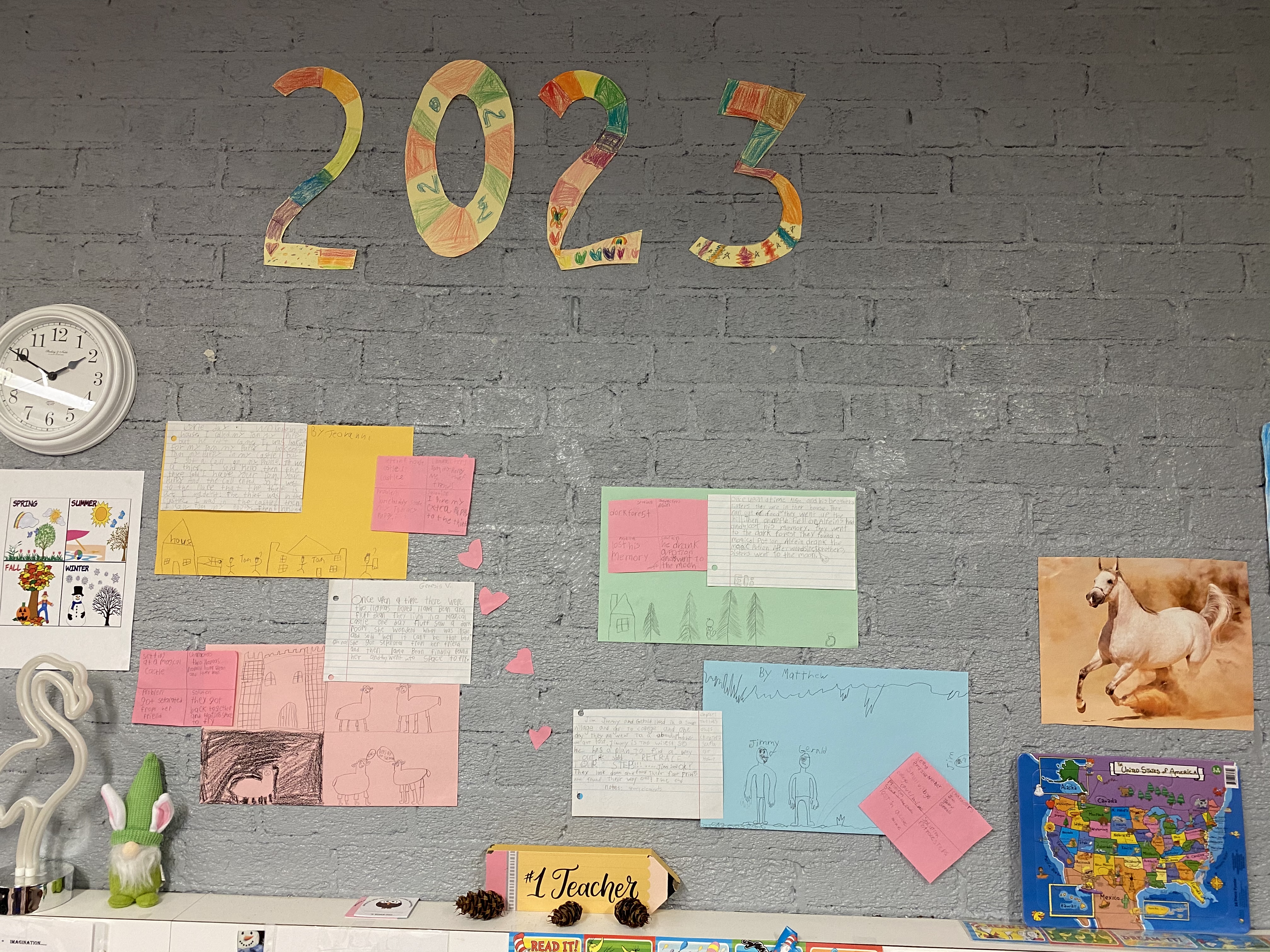 The Wall of Fame inside Miss Goldmann's classroom