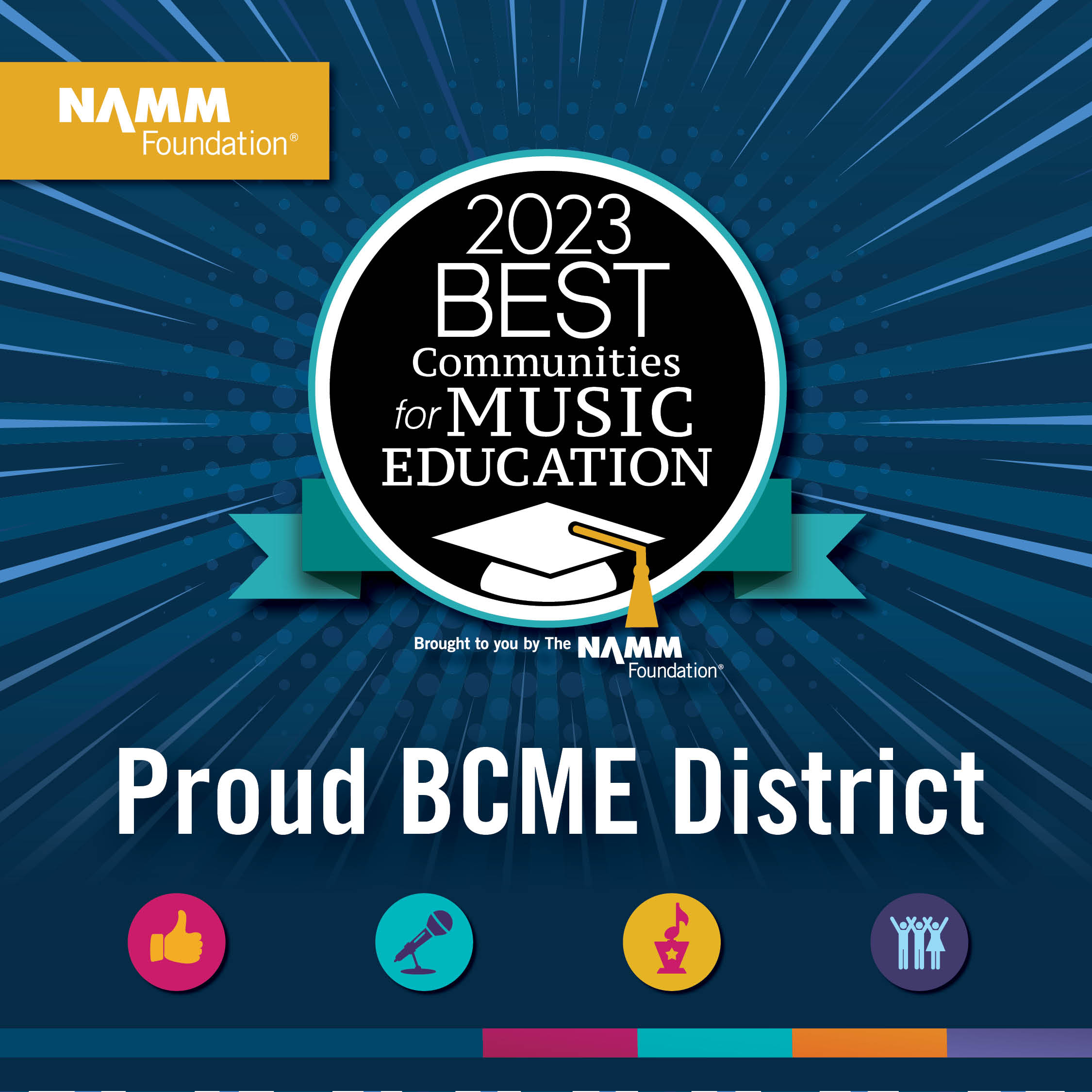 JE receives the NAMM award for being one of the "Best Communities for Music Education"