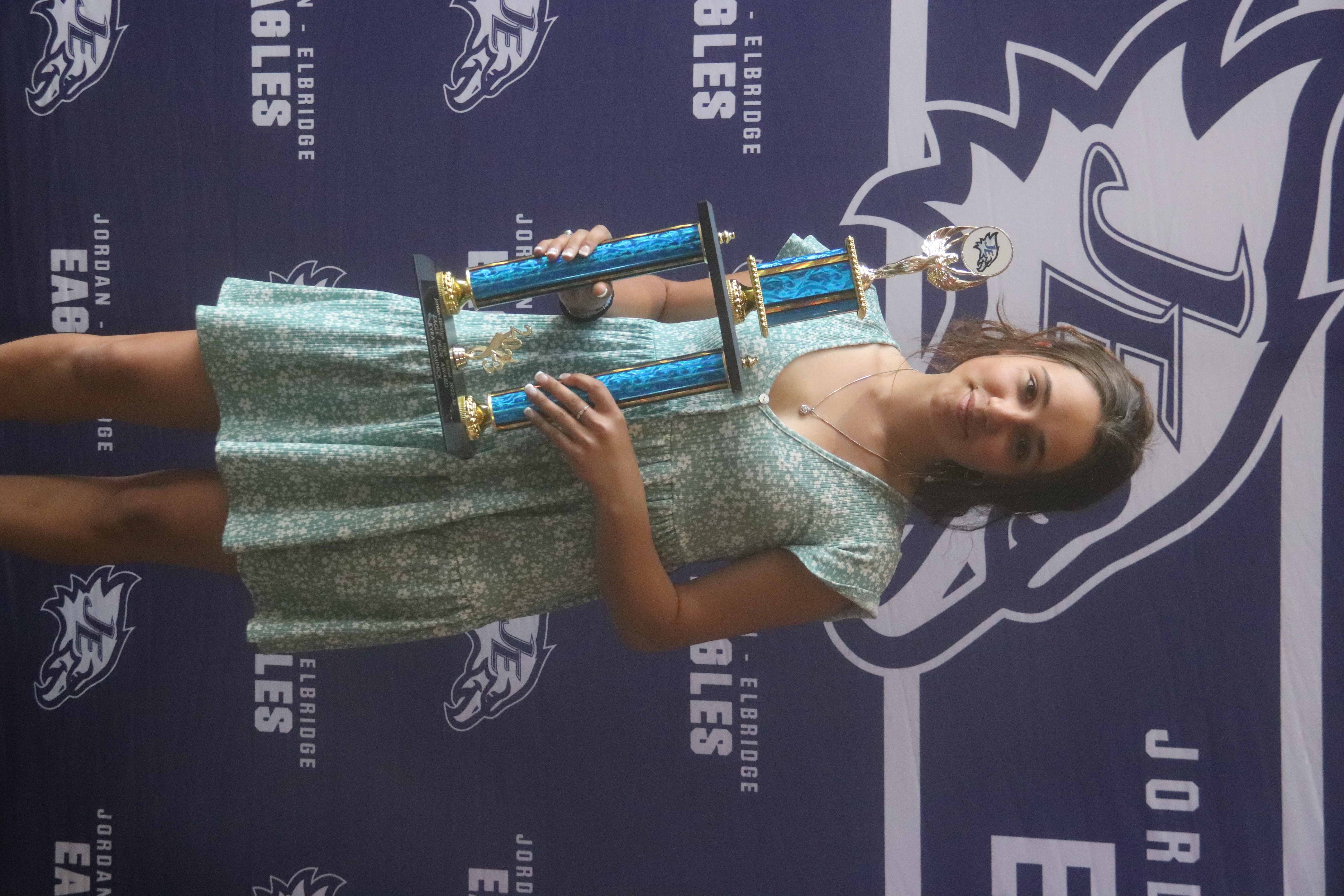 Kyra Dominic receives the Eagle Pride award